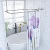 Hoop Shaped Shower Curtain Rod 58.3"x24"  Rustproof Square Oval Shape Bathroom Shower Rod, No-Sagging, Heavy Duty Shower Curtain Rod for Clawfoot and Freestanding Tubs, Heavy Duty, Easy Installation view 4