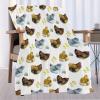 RUNNINGBLANKET Chickens Flannel Blanket | Rooster Chicken Animal Lovers Gifts | Farm Decor for Couch/Bed/Living Room | 90"x120" for Families view 2