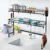 Dish Racks, Over The Sink Dish Drying Rack 2-Tier, with Utensil Holder, Multifunctional Dish Rack for Over-Sink Use, Dish Racks for Kitchen Counter, Counter Organizer Shelf, Space Saver Dish Rack view 1