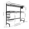 Dish Racks, Over The Sink Dish Drying Rack 2-Tier, with Utensil Holder, Multifunctional Dish Rack for Over-Sink Use, Dish Racks for Kitchen Counter, Counter Organizer Shelf, Space Saver Dish Rack view 2