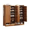 Bamboo Shoe Storage Cabinet Organizer for Entryway with Shutter Doors, Modern Free Standing Shoe Racks Storage Organizer for Closet, Living Room, Bedroom Wooden Entryway Shoes Storage Tall Cabinet (C view 1