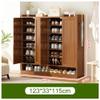 Bamboo Shoe Storage Cabinet Organizer for Entryway with Shutter Doors, Modern Free Standing Shoe Racks Storage Organizer for Closet, Living Room, Bedroom Wooden Entryway Shoes Storage Tall Cabinet (C view 2