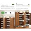 Bamboo Shoe Storage Cabinet Organizer for Entryway with Shutter Doors, Modern Free Standing Shoe Racks Storage Organizer for Closet, Living Room, Bedroom Wooden Entryway Shoes Storage Tall Cabinet (C view 4