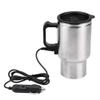 Electric Car Kettle, 12V 450ml Electric In car Stainless Steel Travel Heating Cup Coffee Tea Car Cup Mug,Portable In car Heating Cup Coffee Tea Warmer Cup view 1