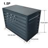 Aluminum Air Conditioner and Heat Pump Cover , Mini Split Air Conditioner Cover for Outside Units , Shelf Plant Stand , mini split ac cover for outside unit ,Noise Reduction , suitable for outdoor ( C view 2