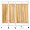 HDYZJQ Screen New Version Medical Privacy Screen, Room Dividers Portable Bed Partition for Adults, Metal Frame Separating Screen for Large Classroom/Hospital/Kids Room(Yellow,4 Panels-W200cm(6.5ft)) view 1