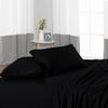 600 Thread Count 100% Long Staple Egyptian Cotton Soft Combed, 4 Piece Sheets Set, Luxury Hotel Collection Bedding, Smooth & Soft Sateen Weave, Deep Pocket Fitted (Queen, Black Stripe) view 3