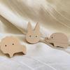 Wooden Door knobs,Wood Pull Knobs,Round Drawer Knobs,5 PCS Creative Animal Shape Wood Wardrobe Cabinet Hardware Pull Handle with Screw Kitchen Wall Hooks Wooden Animal Coat Hooks (Color : Whale) view 4