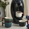 CLASGLAZ 2.5oz Ceramic Espresso Cups with Wooden Handle, Small Coffee Cups Double Shot Espresso Cups Set of 4 view 4