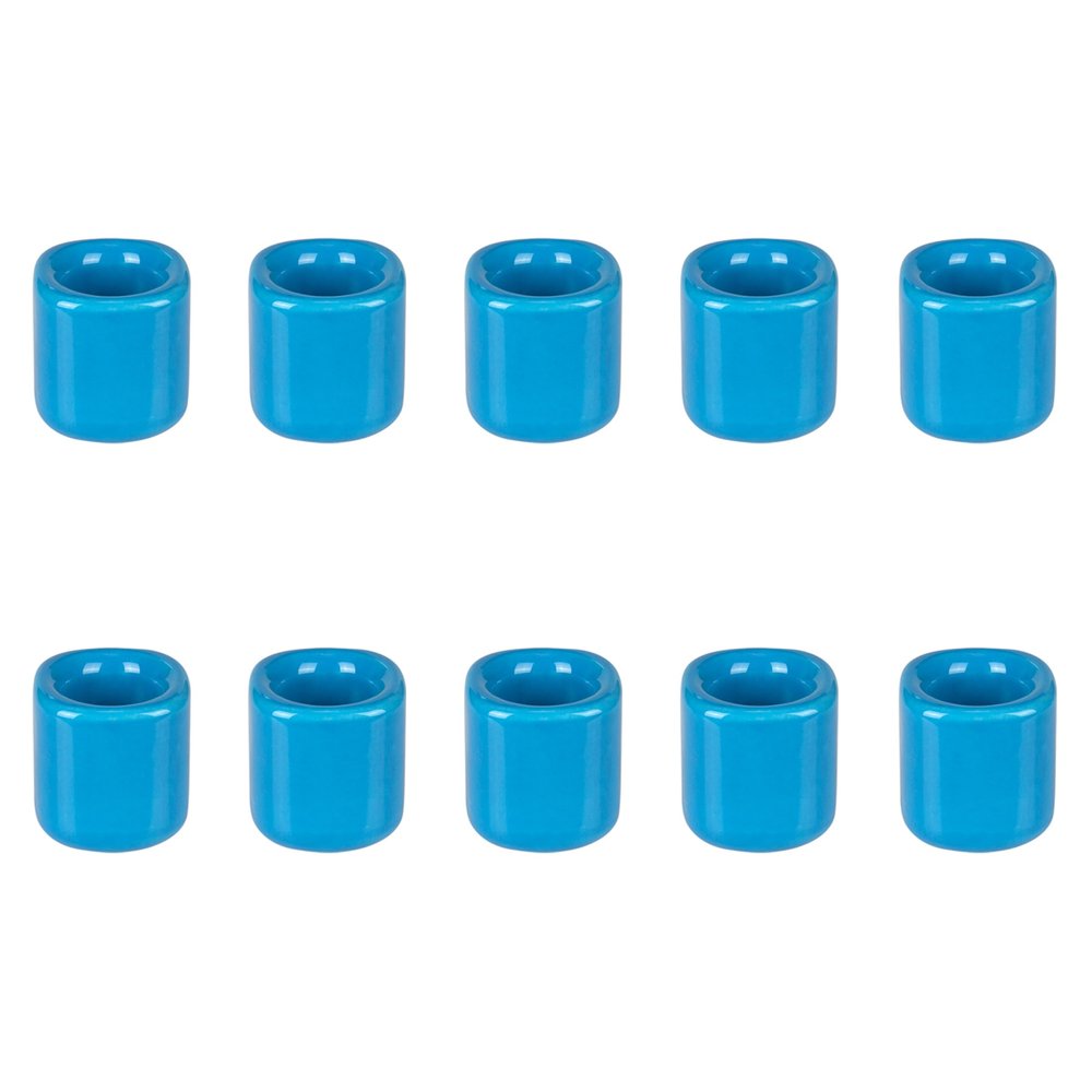 Mega Candles 10 pcs Light Blue 1/2 Inch Diameter Ceramic Chime Ritual Spell Candle Holders, Great for Casting Chimes, Meditation, Rituals, Spells, Vigil, Witchcraft, Wiccan Supplies
