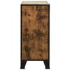 loibinfen Storage Cabinet Rustic Brown 28.3"x14.2"x32.3" Metal and MDF, Weight-47.07 LBS -AA view 4
