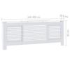 loibinfen White Radiator Cover MDF Heater Cover Cabinet Shelf Household Appliance Heating Accessories, Living Room Furniture Decor, 80.7"x8.1"x32.1"/Horizontal Style -AA view 2