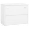 loibinfen Metal Storage Cabinet with 2 Doors and 1 Adjustable Shelf, White Steel Office Cabinet Metal Cabinet for Home,Office Garage,Warehouse 35.4"x15.7"x27.6"(Style J) -AA view 4