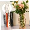 BESTOYARD 1pc Wrought Iron Transparent vase Modern Vase Planter Bulb Vase Flower Planter Tall Plant Terrarium Nordic vase Clear Bulbs Ornaments Iron Art Vase Flower Arrangement Glass Desktop view 4