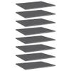 loibinfen Set of 8 Bookshelf Boards Replacement Panels Storage Units Organizer Display Shelves, High Gloss Gray 23.6"x19.7"x0.6" Engineered Wood -AA view 1