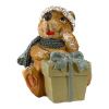 Holiday Hedgehog Wearing Scarf with Present Christmas Figurine 4.2 Inch view 2