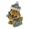Holiday Hedgehog Wearing Scarf with Present Christmas Figurine 4.2 Inch view 3