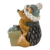Holiday Hedgehog Wearing Scarf with Present Christmas Figurine 4.2 Inch view 4