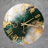 Tempered Glass Wall Clock, 14 inches Marbled Style Wall Clock Art for Living Room, Silent Non Ticking Wall Clock for Home, Office, Classroom, Battery Operated Round, Housewarming Gift (Abstract 5) view 1