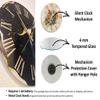Tempered Glass Wall Clock, 14 inches Marbled Style Wall Clock Art for Living Room, Silent Non Ticking Wall Clock for Home, Office, Classroom, Battery Operated Round, Housewarming Gift (Abstract 5) view 4