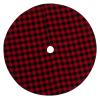 36/48/54 Inches Christmas Tree Skirt, Check Plaid Tree Skirt Red and Black Plaid Tree Skirt Farmhouse Christmas Tree Skirts for Xmas Decoration New Year Party Supply view 1