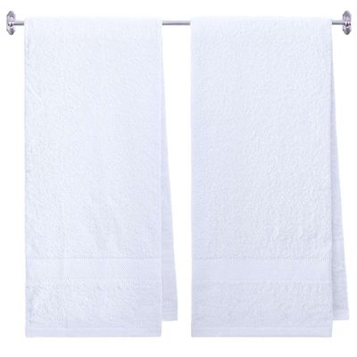 BY LORA Personalized Embroidered 2-Piece Terry Cotton Bath Towel Set  Custom Monogram Bathroom Towels, Ultra-Soft & Absorbent, Ideal for Housewarming, Wedding & Spa Gifts - White