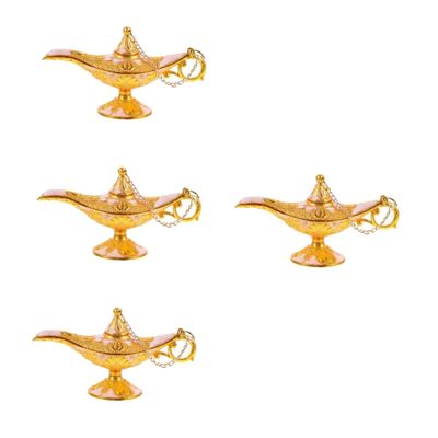 DOITOOL 4pcs Vintage Ornamental Table Centerpiece Lamp for Unique Home Decoration Retro Craft Design for Living Room Nightstand and Banquet Table Adornment