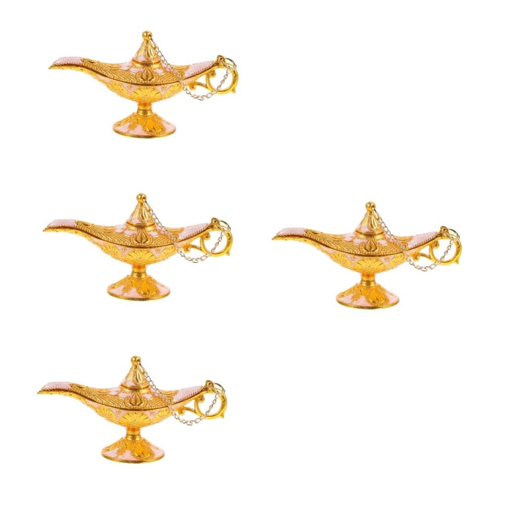 DOITOOL 4pcs Vintage Ornamental Table Centerpiece Lamp for Unique Home Decoration Retro Craft Design for Living Room Nightstand and Banquet Table Adornment