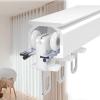 Aluminum Ceiling Curtain Track, Straight Curtain TrackCeiling Mount Track, For Room Separation, Curtains, Bedroom, Balcony, Shower Curtains Room DividerHeavy Duty Curtain Track System ( Color : Whit view 1