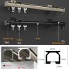 Aluminum Ceiling Curtain Track, Straight Curtain TrackCeiling Mount Track, For Room Separation, Curtains, Bedroom, Balcony, Shower Curtains Room DividerHeavy Duty Curtain Track System ( Color : Whit view 2