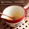 Coffee Creamer Bowl Ceramic Mixing Bowl with Pour Spout Handle Creamer Pitcher Sauce Pitcher Soup Salad Serving Bowl for Kitchen Coffee Syrup view 2
