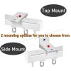 Heavy Duty Curtain Rails Track System, Ceiling Mount For Curtain Rail, Curtain Rail With Mute Rollers, Thickened Heavy Duty Aluminium Double Mute Curtain Tracks Straight Curtain Track ( Color : Black view 4