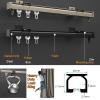 Ceiling Curtain Track, Aluminium Alloy Straight Track Curtain Track, Room Divider Curtain Rod, Hospital Ceiling Track For Curtains, For RV, Bay Window, Room Divider ( Color : Champagne (Side Mount) , view 2