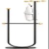 CIRONI Coat Stand Iron Coat RackMultifunction Marble Base Hanger Organizer Hook Stand for Purse Handbag Bedroom Clothes Storage Rack Decoration Easy Assembly view 1