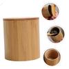 Cabilock 5pcs tea sugar canister airtight coffee container tea tin coffee bean jar kitchen canisters for countertop ceramic coffee canister sealed can storage wood bamboo view 2
