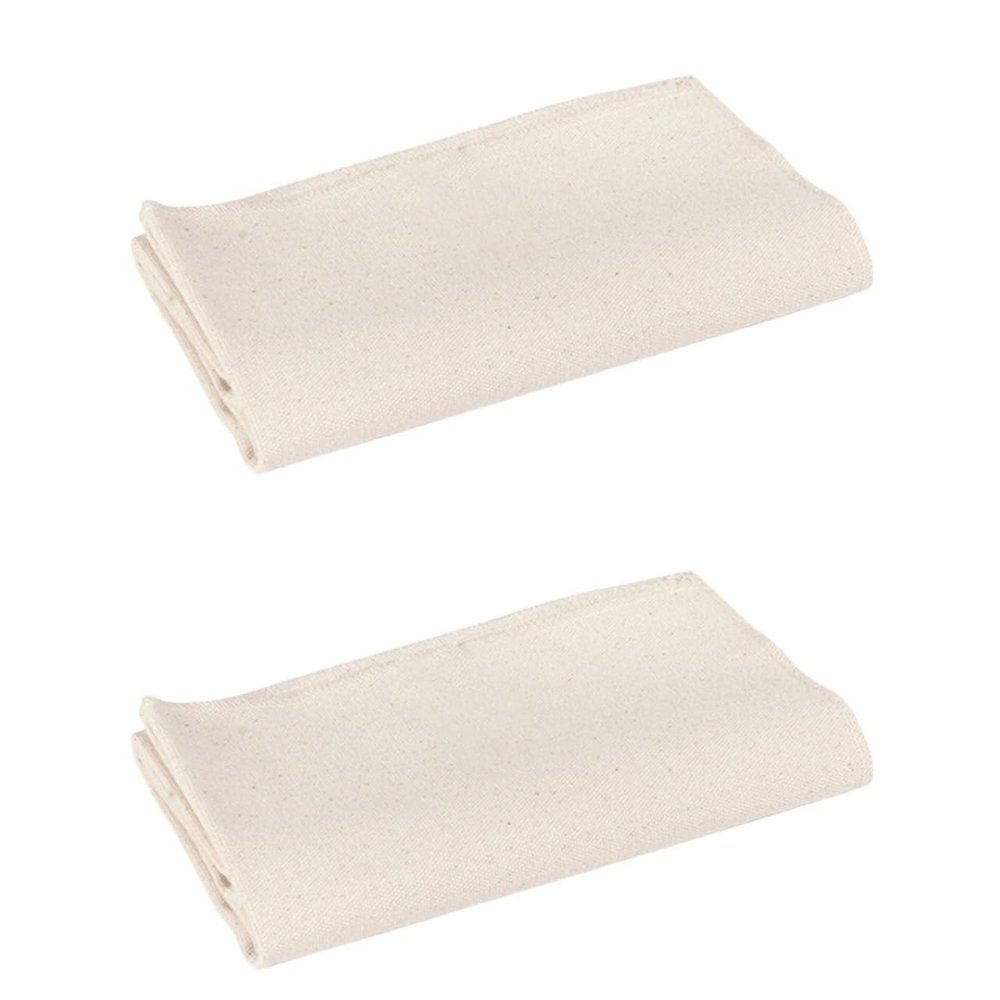 HOMSFOU 2pcs Cotton Proofing Cloth, Reusable Baking Cloth for French Bread, Baguettes, Loaves, Dough, 17.71 X 14.17 Inch