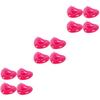 SAFIGLE 12pcs Inflatable Pink Heart Shape Drink Holders Lightweight PVC Water Beer Mats for Pool Beach and Party Fun view 1