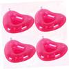 SAFIGLE 12pcs Inflatable Pink Heart Shape Drink Holders Lightweight PVC Water Beer Mats for Pool Beach and Party Fun view 2