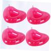 SAFIGLE 12pcs Inflatable Pink Heart Shape Drink Holders Lightweight PVC Water Beer Mats for Pool Beach and Party Fun view 3