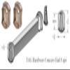 TAG Hardware 1 Pair Wardrobe Tube Closet Concave Shaped End Support Flanges (Matte Nickel) view 2