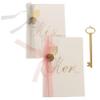 STOBOK 2pcs Ribbon Oath Cards for Weddings Elegant Vow Books Pretty Like Ribbon for Marriage Ceremonies Banquets and Special Events Dusty and Cappuccino Gray view 1