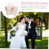 STOBOK 2pcs Ribbon Oath Cards for Weddings Elegant Vow Books Pretty Like Ribbon for Marriage Ceremonies Banquets and Special Events Dusty and Cappuccino Gray view 4