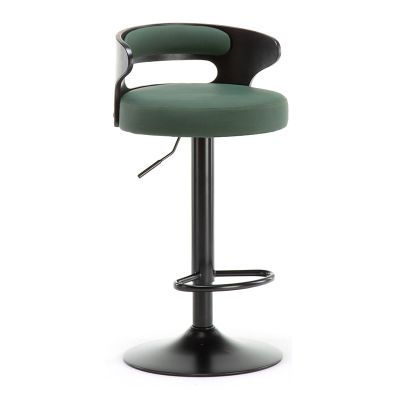 HASMI Bar Stools Matte PU Leather Living Room Bar Chair Kitchen Furniture Backrest High Bar Stool European Pub Rotating Lifting Barstoo Bar Chairs (Color : Brass)
