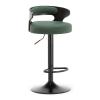 HASMI Bar Stools Matte PU Leather Living Room Bar Chair Kitchen Furniture Backrest High Bar Stool European Pub Rotating Lifting Barstoo Bar Chairs (Color : Brass) view 1