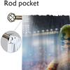 Football Blackout Curtains for Boy Girl Room Darkening Decor,Soccer Striker Ready to Kicks the Fiery Ball at the Stadium Bedroom Living Room Home Rod Pocket Thermal Insulated Window Drapes,84x63 Inch view 4