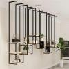 Drsyffsup Modern Floating Display Shelf Ceiling Mounted Shelves, Flower Plant Hanging Racks Set of 1 Metal Iron Frame for Living Room, Bedroom, Kitchen Shelf | 2-Layer (Size : 30x30x110cm) view 1