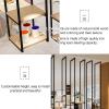 Drsyffsup Modern Floating Display Shelf Ceiling Mounted Shelves, Flower Plant Hanging Racks Set of 1 Metal Iron Frame for Living Room, Bedroom, Kitchen Shelf | 2-Layer (Size : 30x30x110cm) view 4