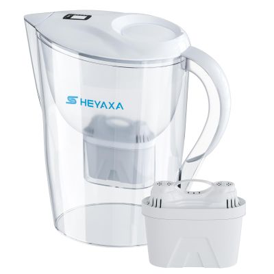 HEYAXA Water Filter Pitchers for Tap and Drinking Water, 10-Cup Capacity, BPA Free,Removes Fluoride, Chlorine, Lead, Forever Chemicals