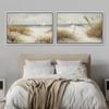 MUDECOR Framed Canvas Print Wall Art Beach Ocean Shore Nature Wilderness Modern Art Decorative Geometric Minimalism for Bedroom - 16"x24"x2 WHITE view 1