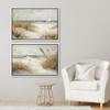 MUDECOR Framed Canvas Print Wall Art Beach Ocean Shore Nature Wilderness Modern Art Decorative Geometric Minimalism for Bedroom - 16"x24"x2 WHITE view 3